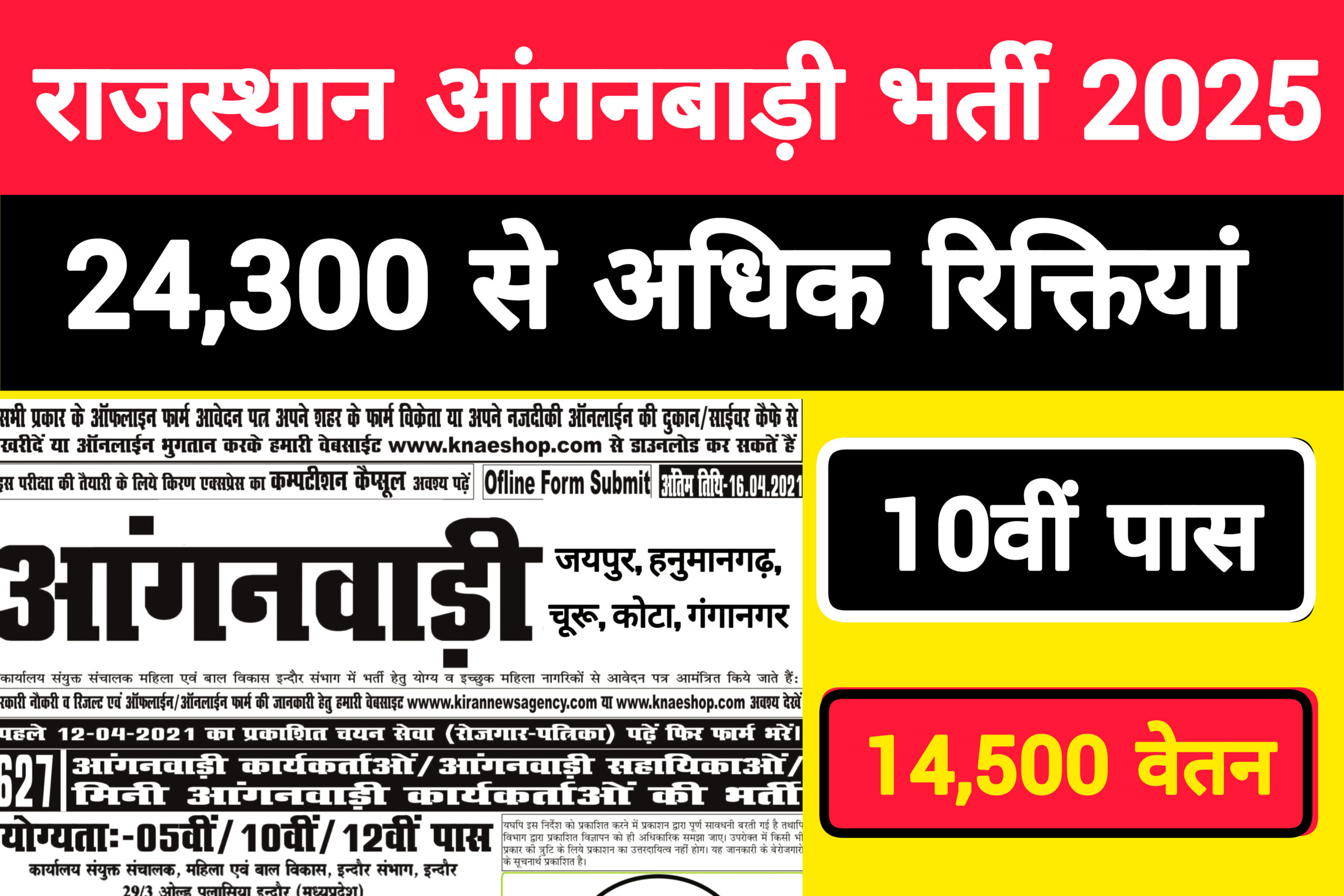 Rajasthan Anganwadi Bharti 2025: 24,300+ Vacancies, Apply Now!