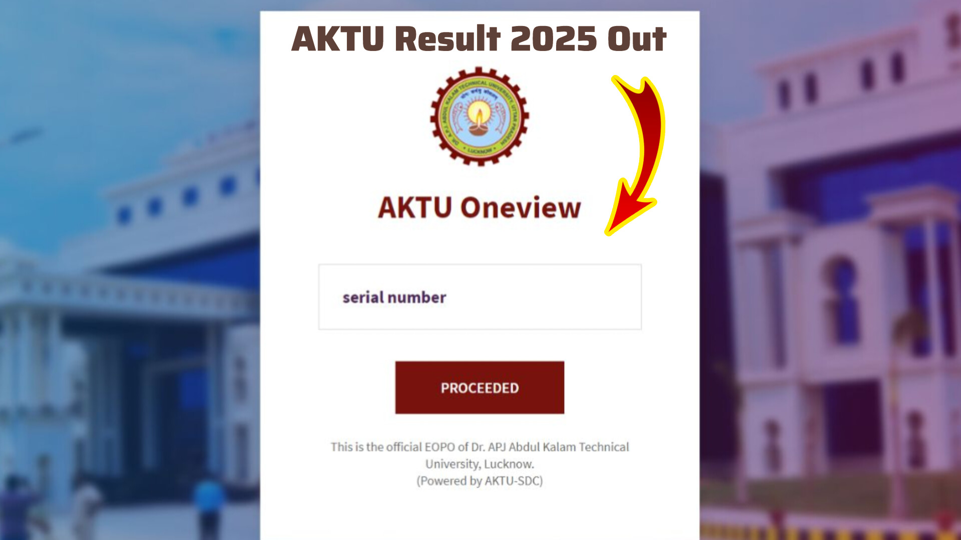 AKTU Result 2025 Out: Download UG & PG Marksheets at aktu.ac.in