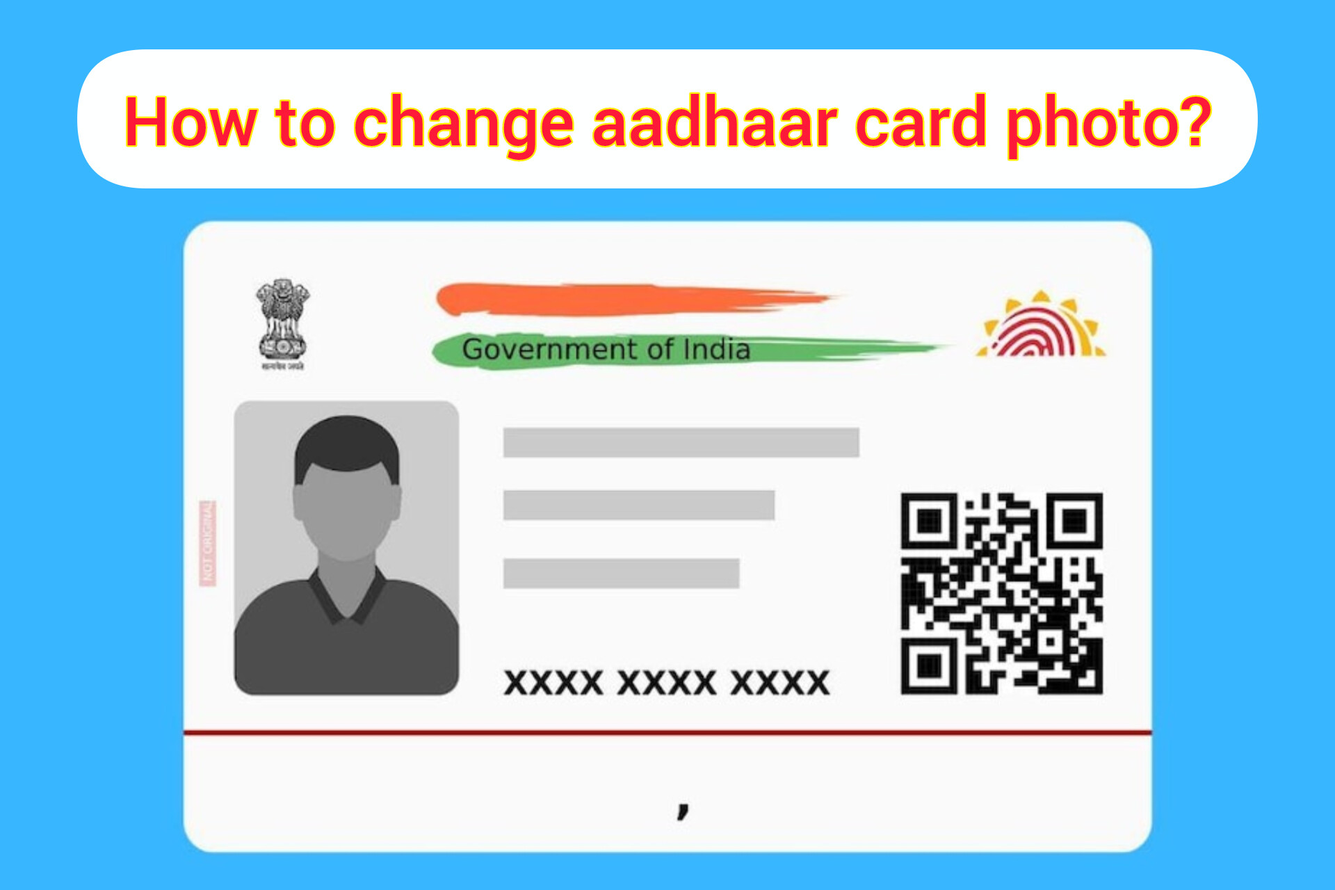 How to change aadhaar card photo?