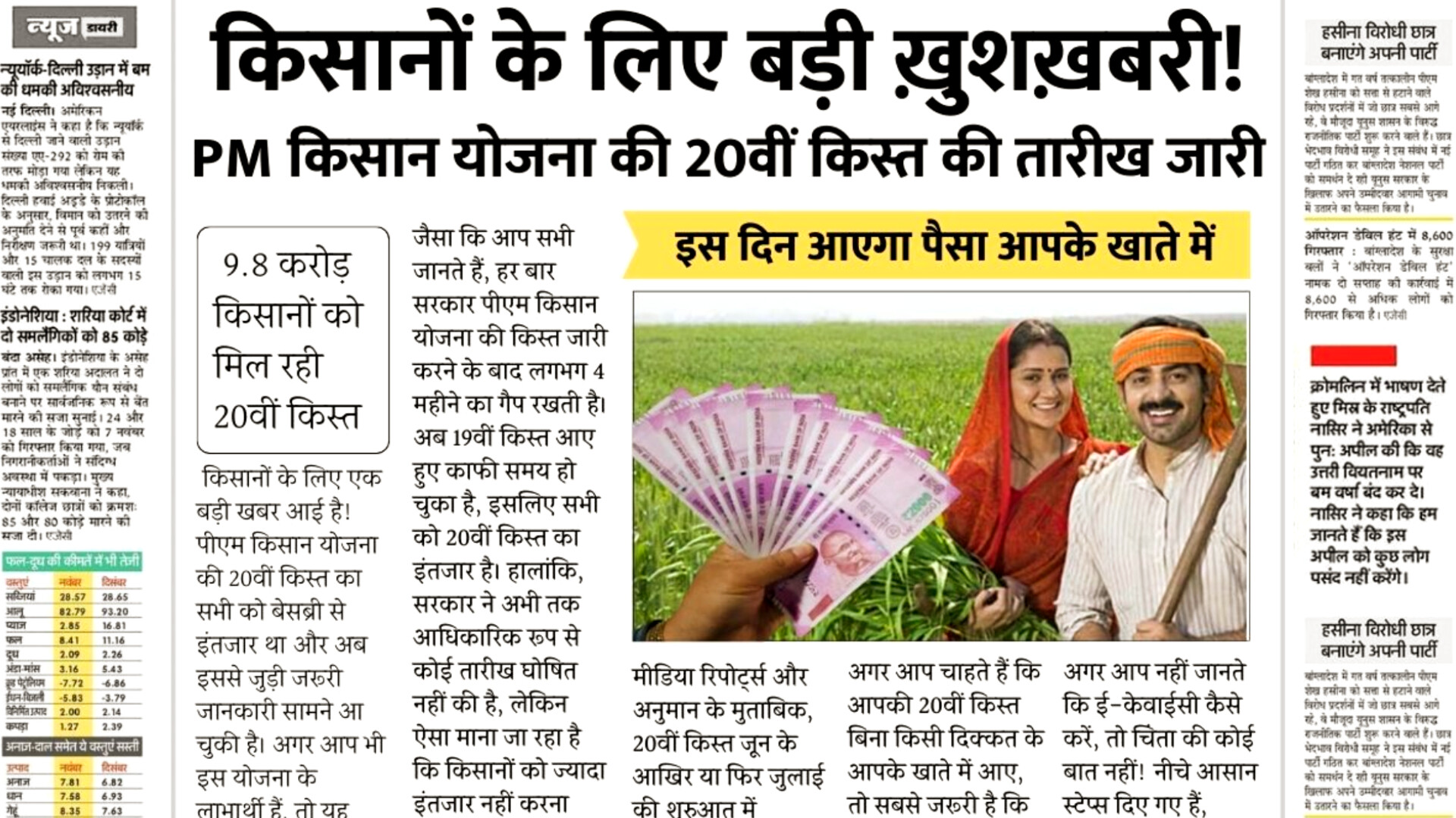 Big News for Farmers: PM Kisan 20th Installment Likely on July 18, 2025