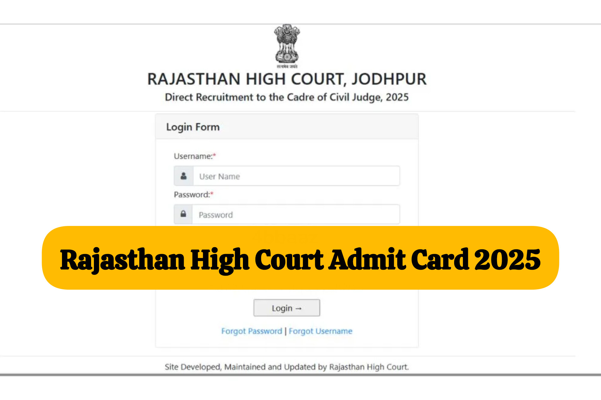 Rajasthan High Court Admit Card 2025 Out: Download Civil Judge Prelims PDF Now