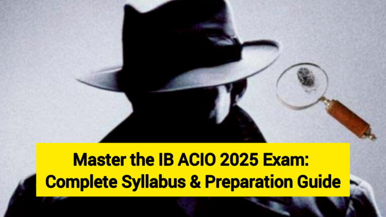 IB ACIO SYLLABUS 2025