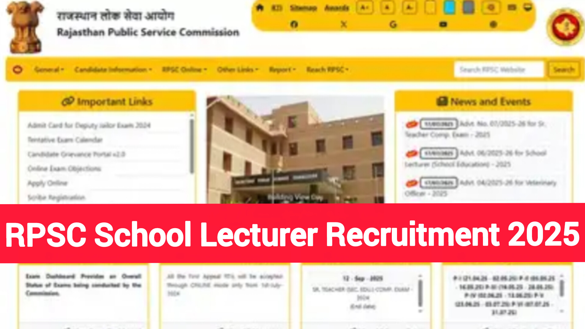 RPSC School Lecturer Recruitment 2025: Apply for 3,225 Vacancies Now!