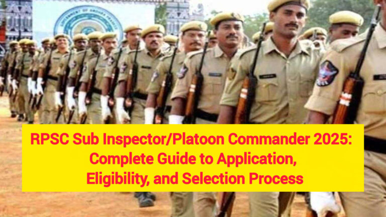 RPSC Sub Inspector/Platoon Commander
